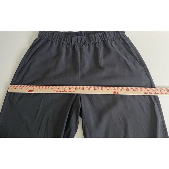 Eileen Fisher L Petite Pull On Elastic Waist Tencel Lyocell Crop Pants Gray LP - Picture 7 of 10